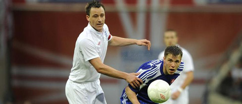 John Terry in action against Slovakia